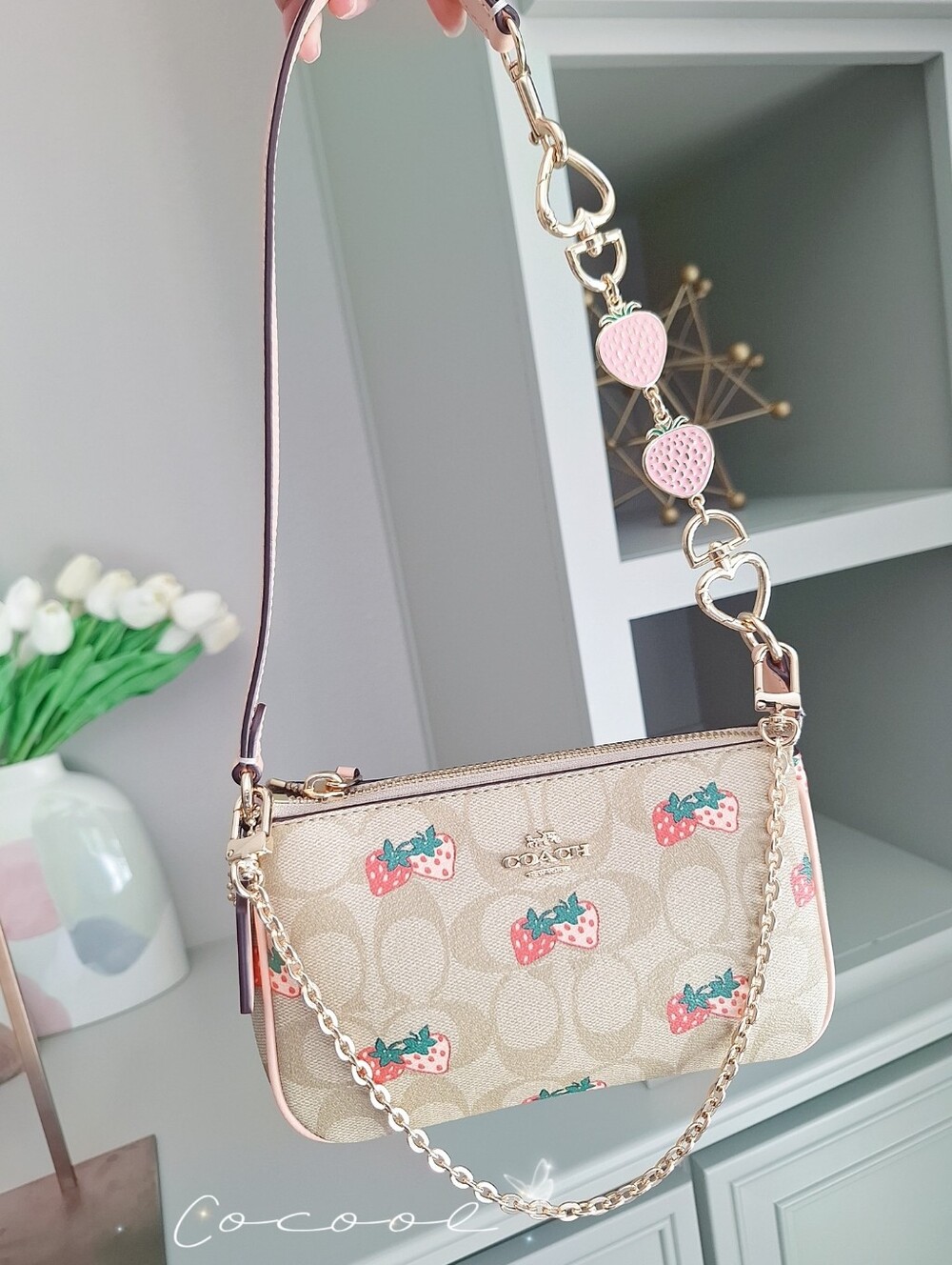 NWT Coach Nolita 19 In Signature With Strawberry Print CB603 - Picture 3 of 11